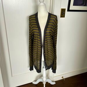 Alexander Wang Striped Sheer Cardigan Sz M #0458